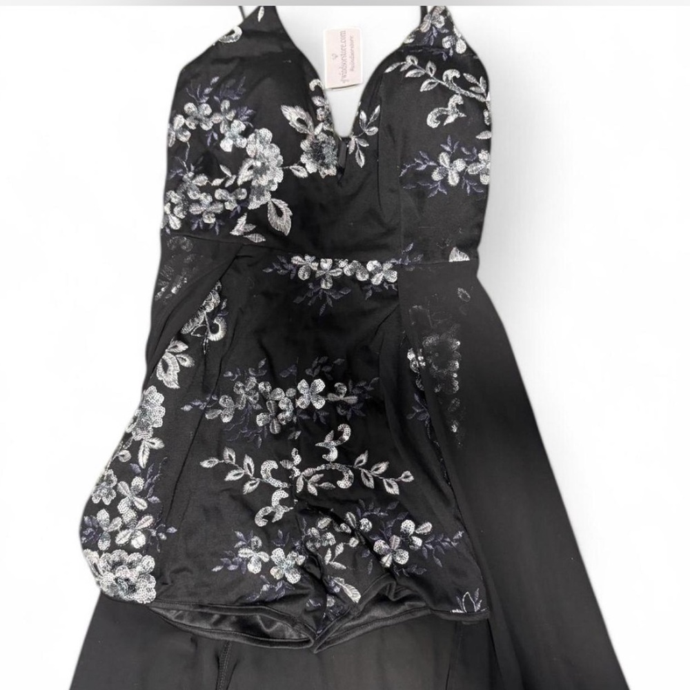 Black romper dress